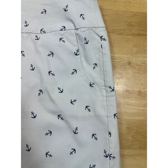 Nautical Skirt Anchor Pattern White Size 12 - Picture 4 of 6